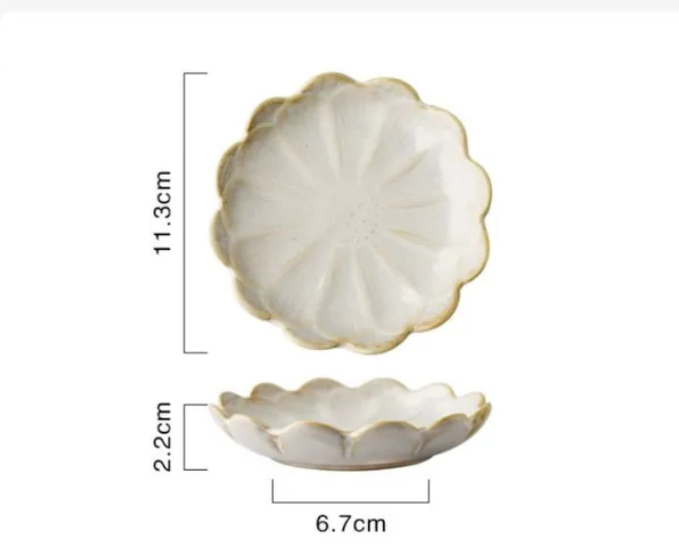 Flower Shape Plate Handmade