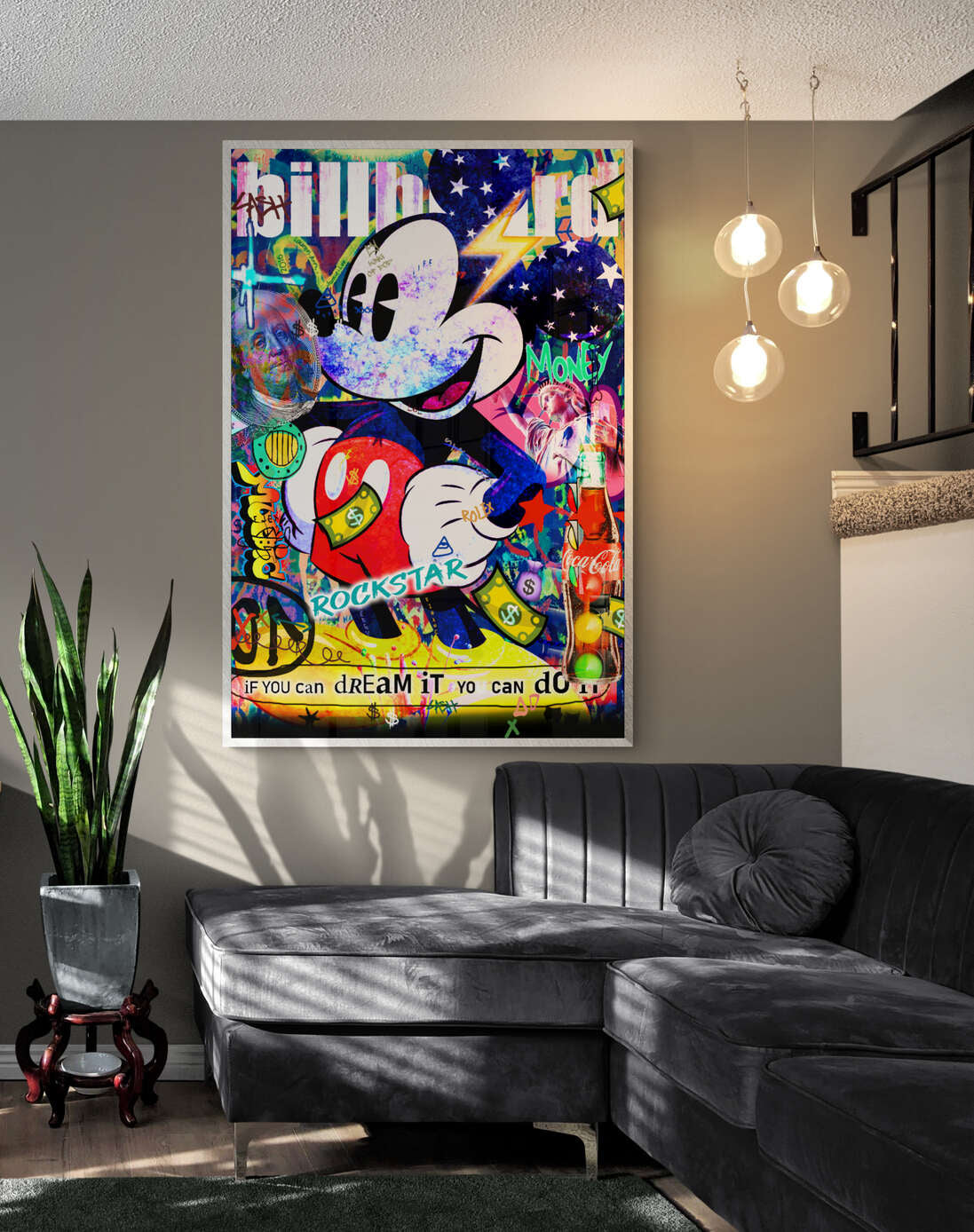 POP ART Mickey Rockstar USA