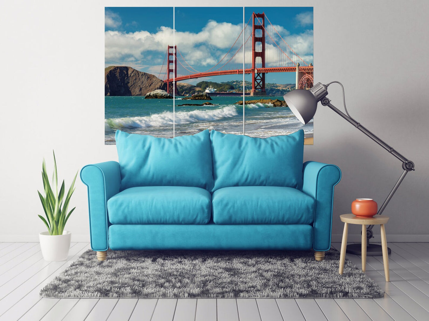 Golden Gate Bridge und Meer Einteilig oder Mehrteilig