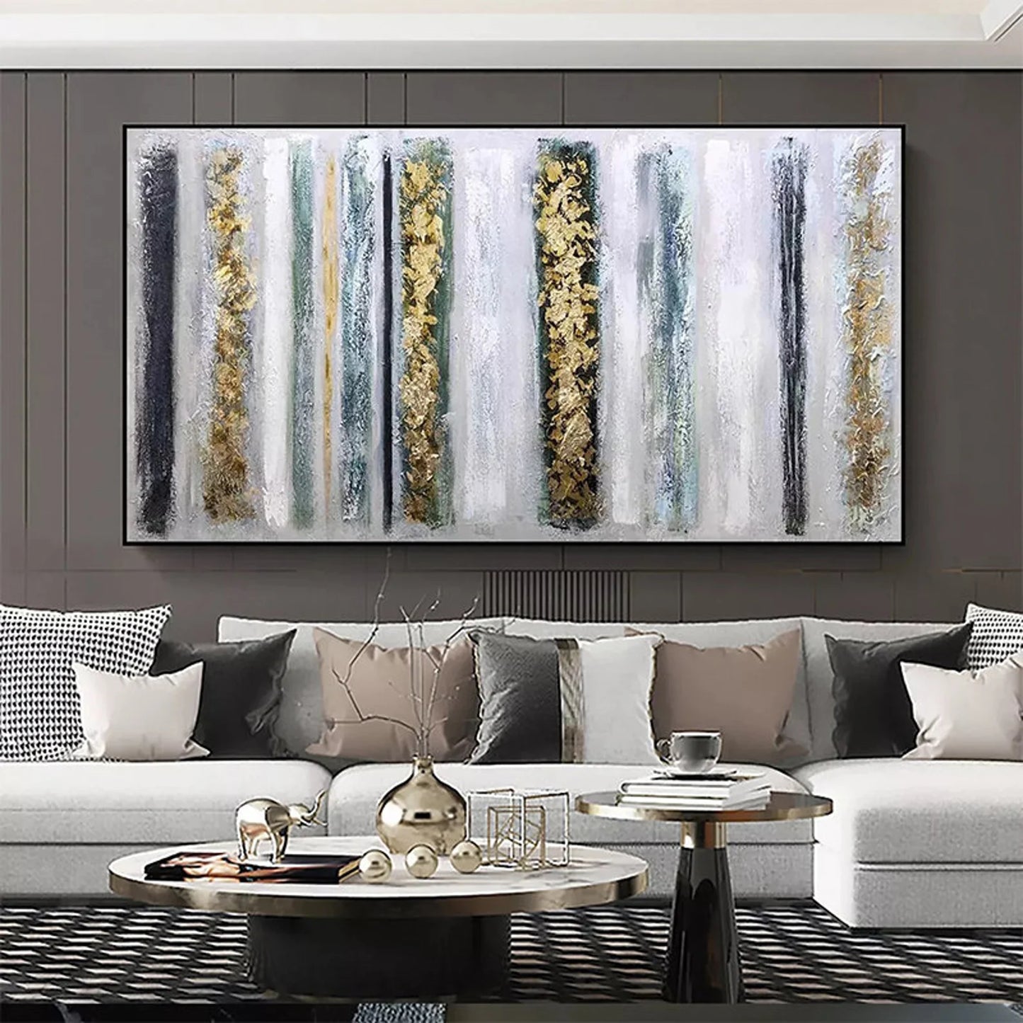 The Golden Columns Oil Painting Handmade