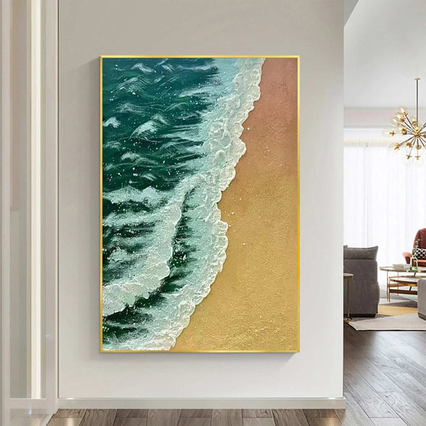 The Ocean Greentouch Oil Painting Handmade