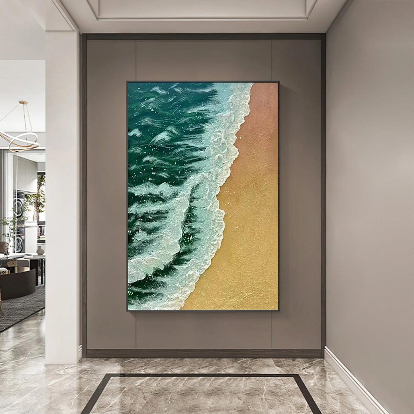 The Ocean Greentouch Oil Painting Handmade