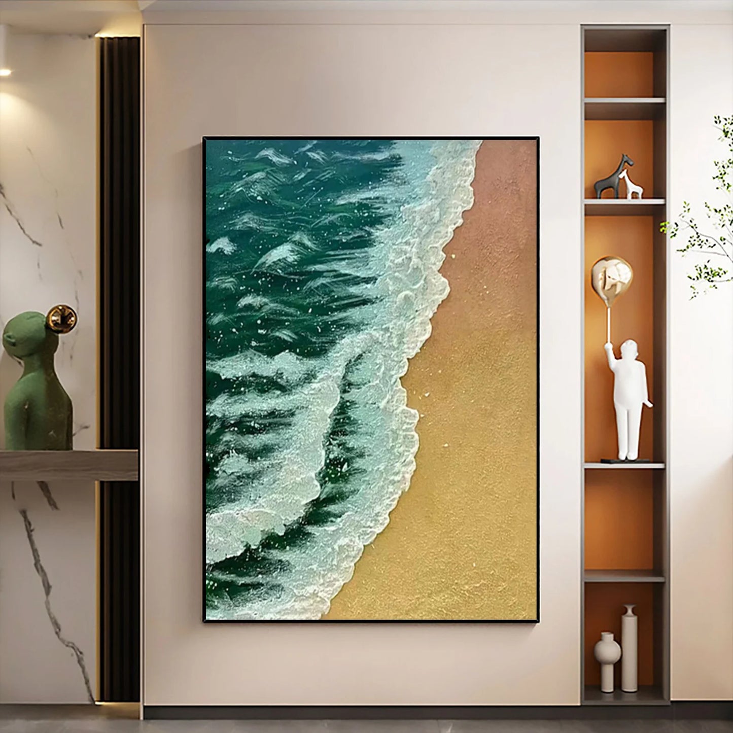 The Ocean Greentouch Oil Painting Handmade