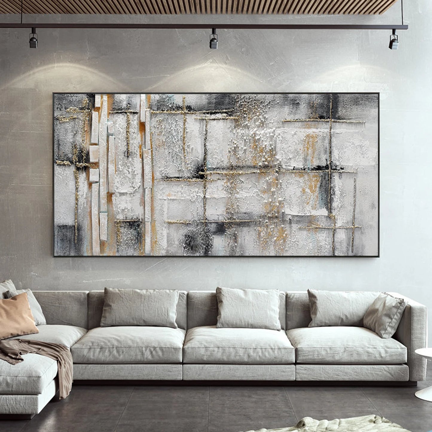 The Glittering Wall Oil Painting Handmade