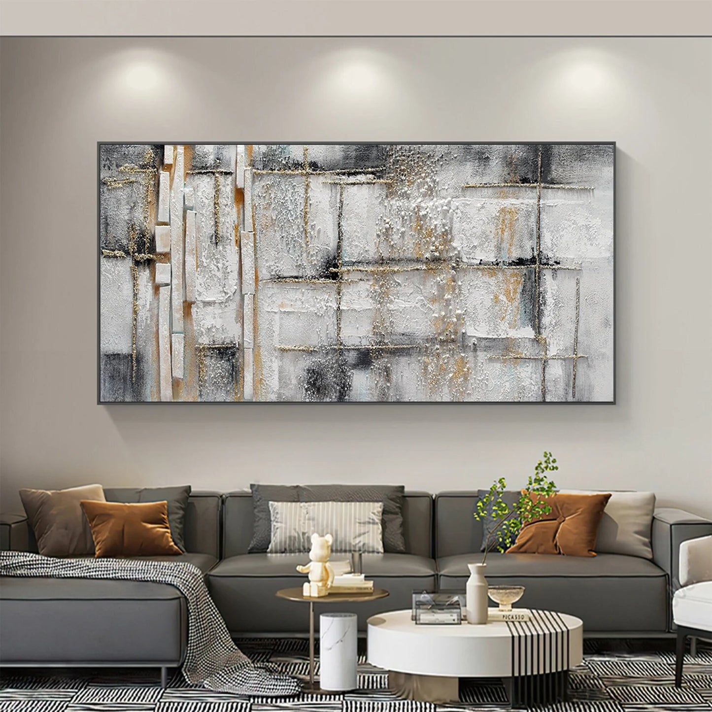 The Glittering Wall Oil Painting Handmade