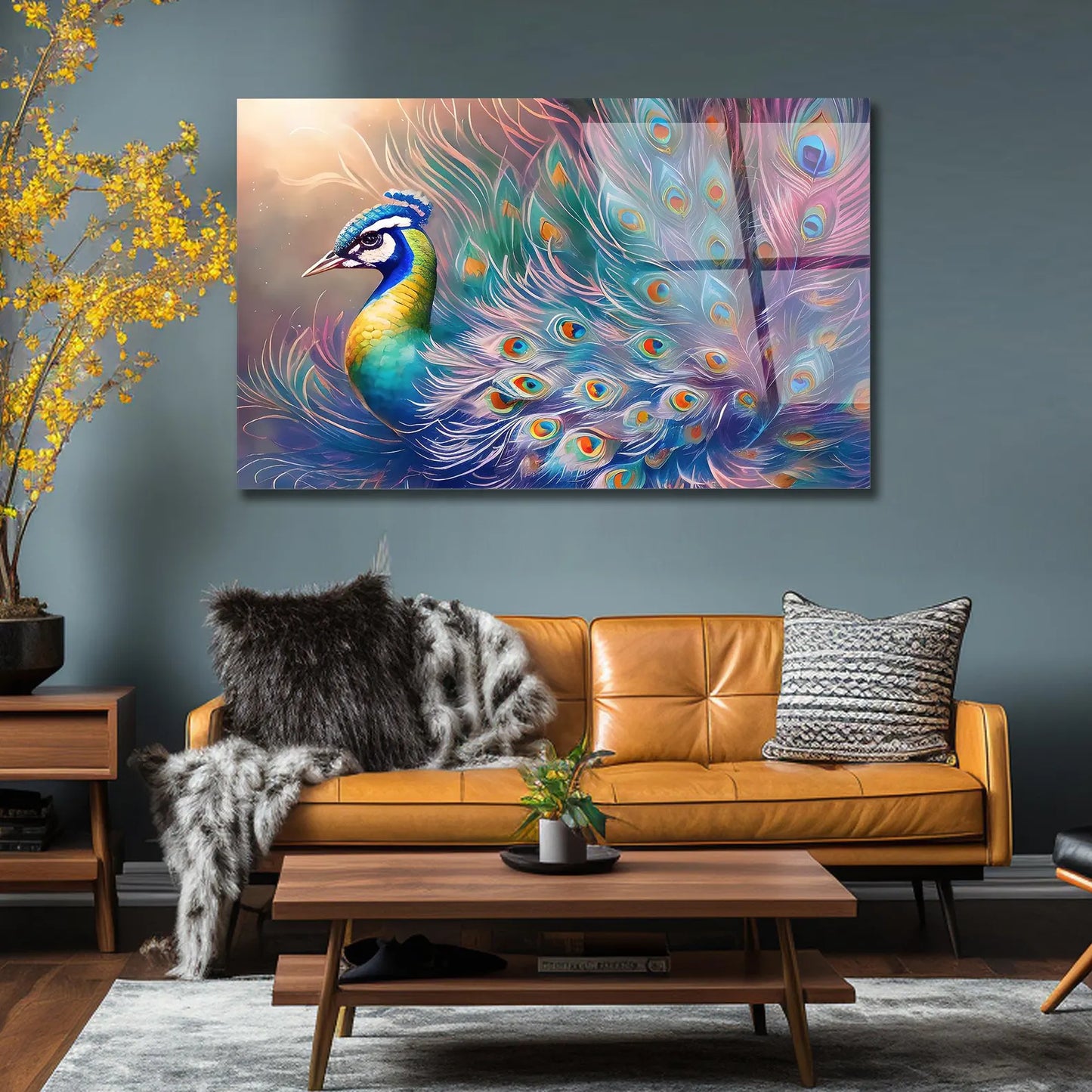 Pfau mit vielen Farben