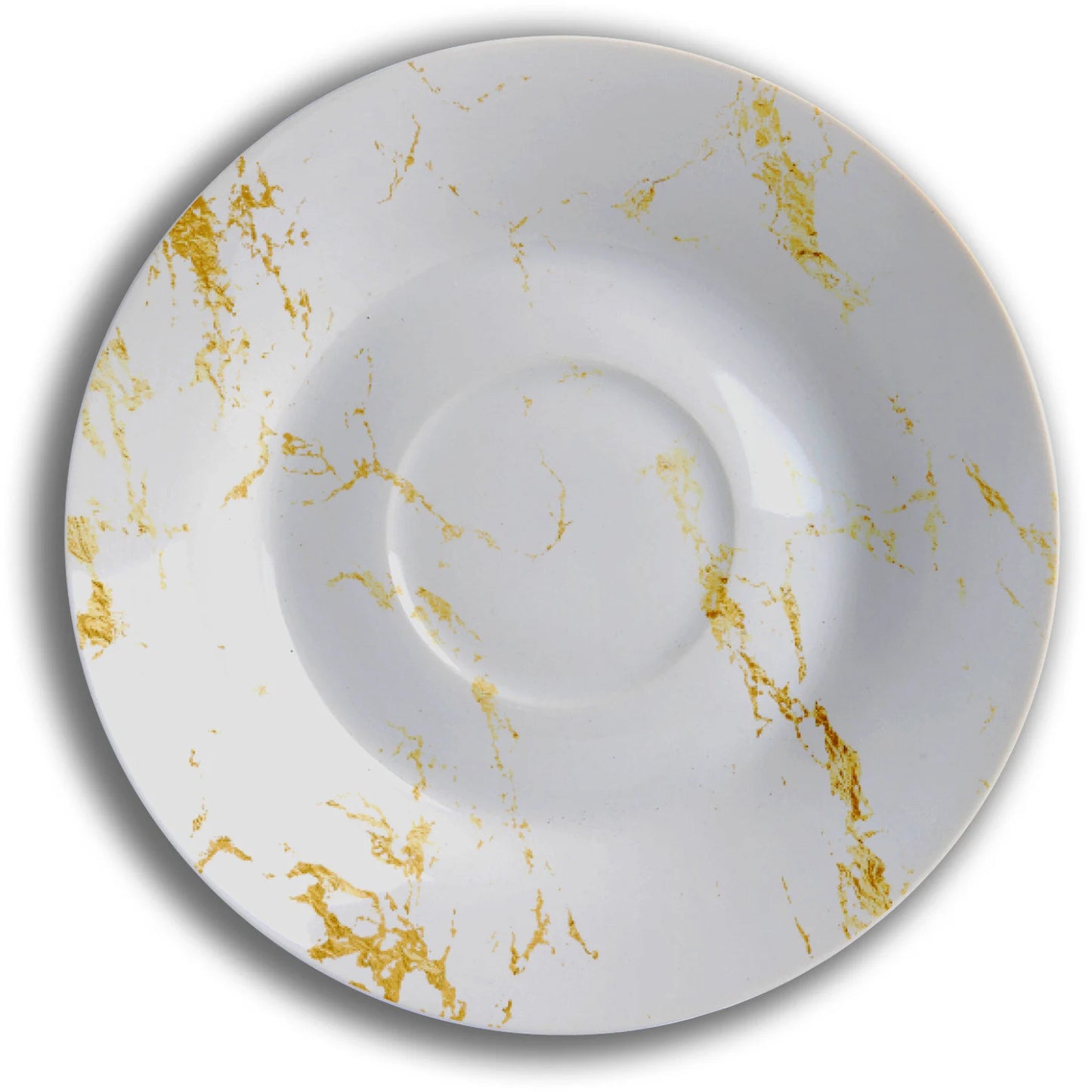 Coffee Cups Saucers Set of 12 Marble Gold White