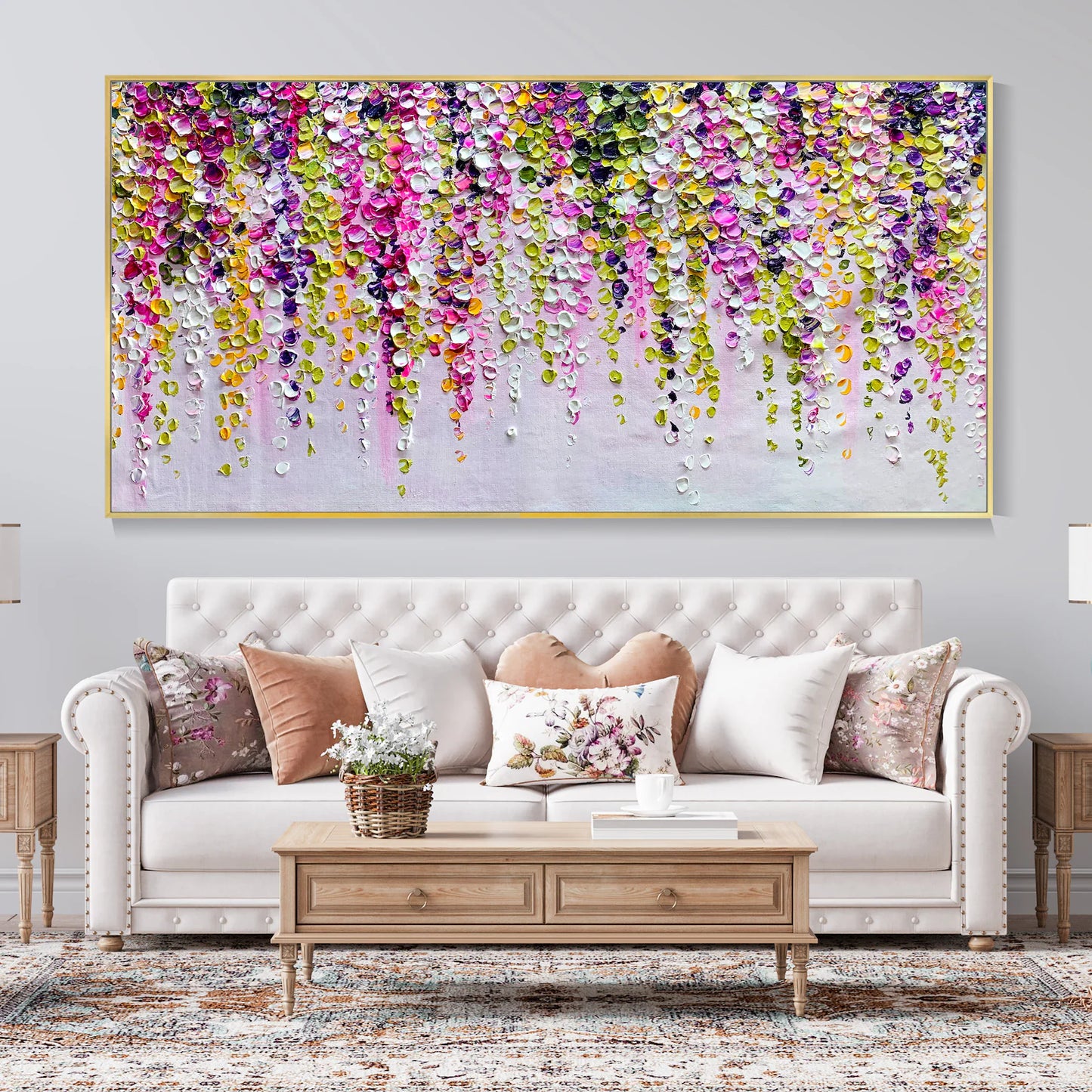 HAND DRAWN Violet Beauty Oil Painting