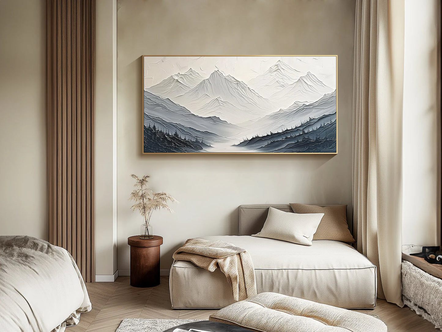 The Golden Mountains Oil Painting Handmade