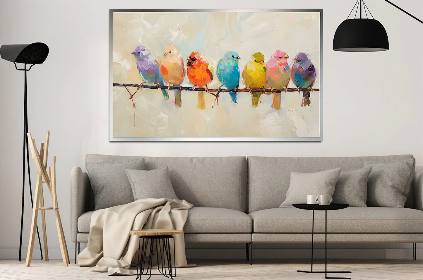 Feather Flying Birds Canvas