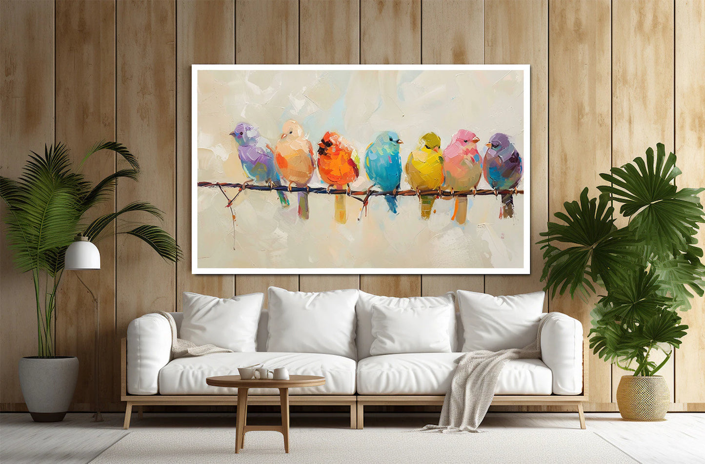 Feather Flying Birds Canvas