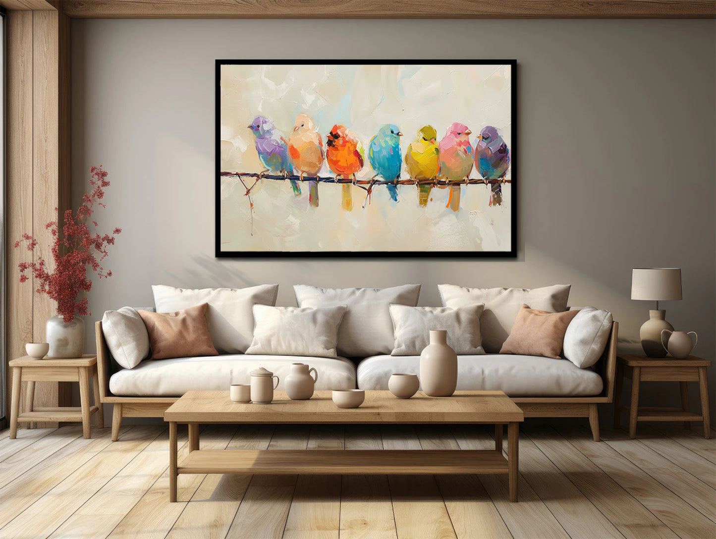 Feather Flying Birds Canvas