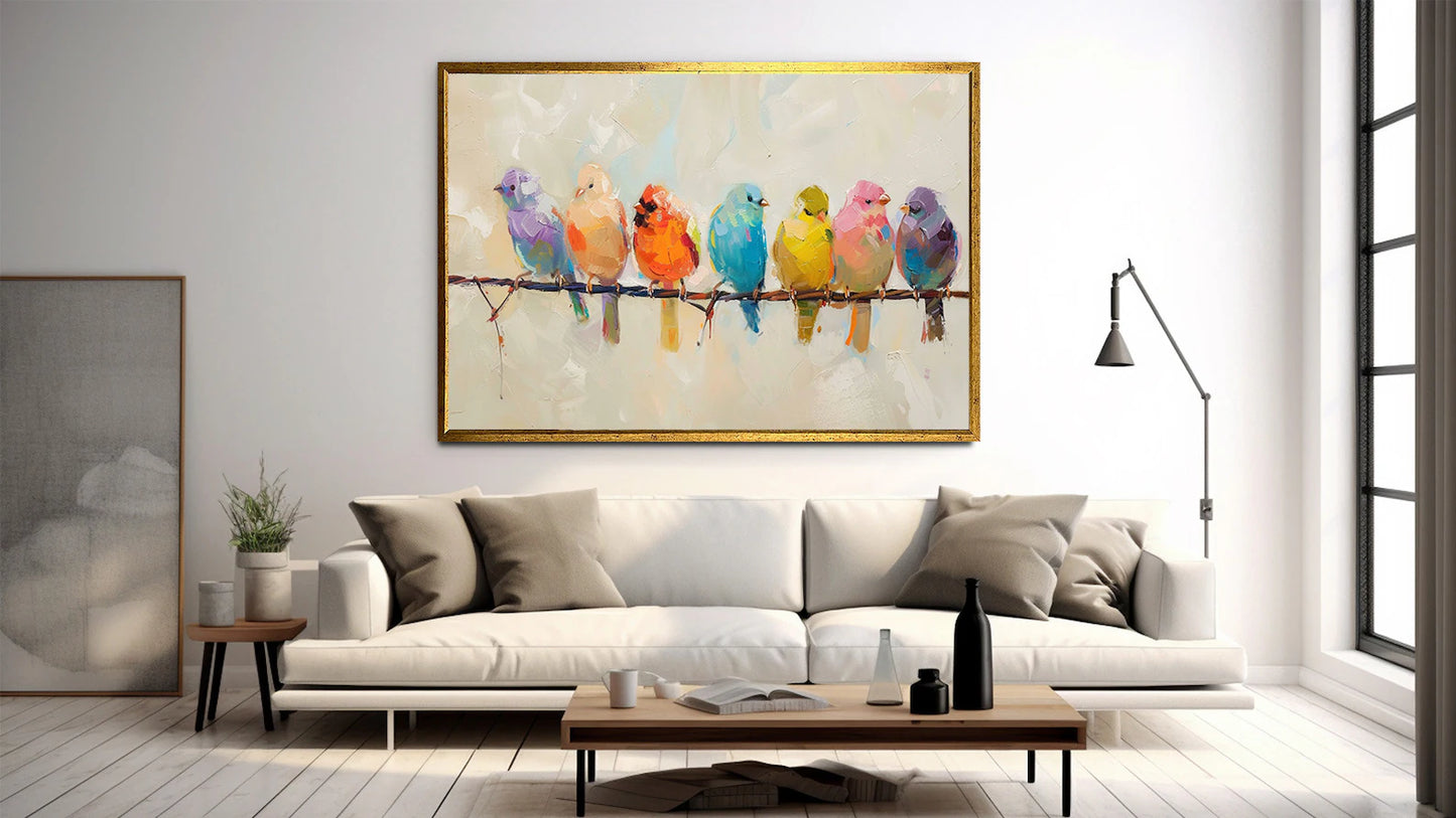 Feather Flying Birds Canvas