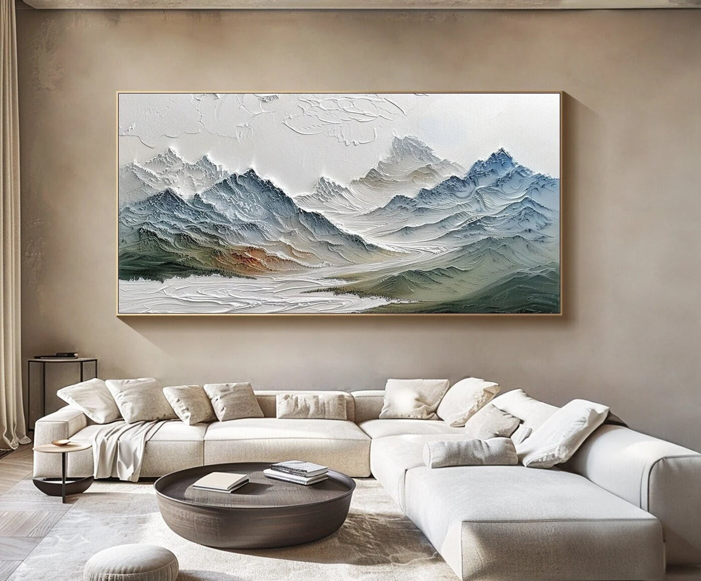 The Golden Mountains Oil Painting Handmade