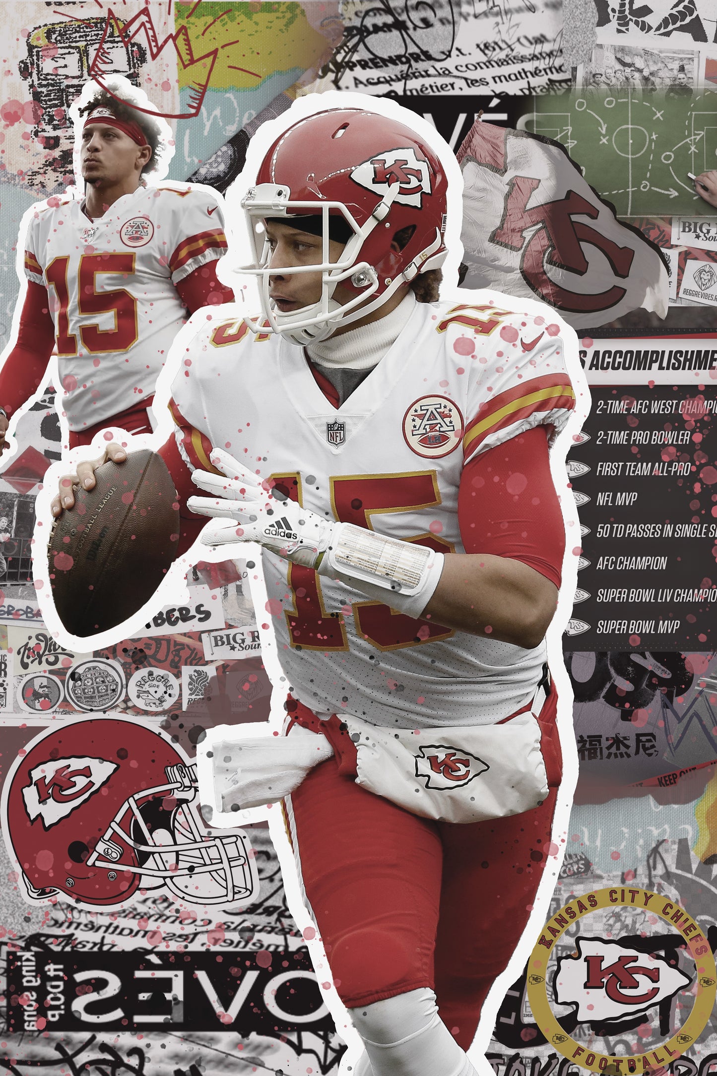 POP ART American Football Mahomes