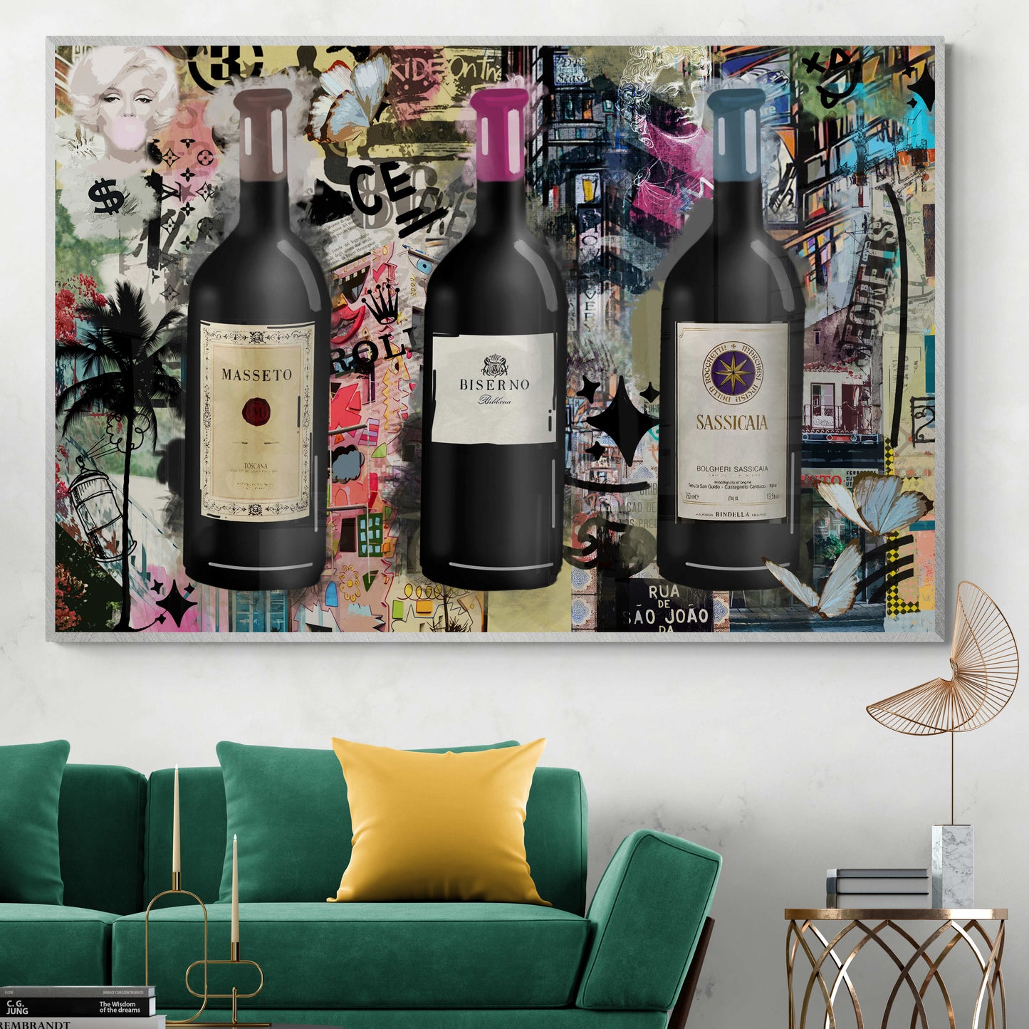 POP ART Wine Art Masseto Biserno Sassicaia Italia