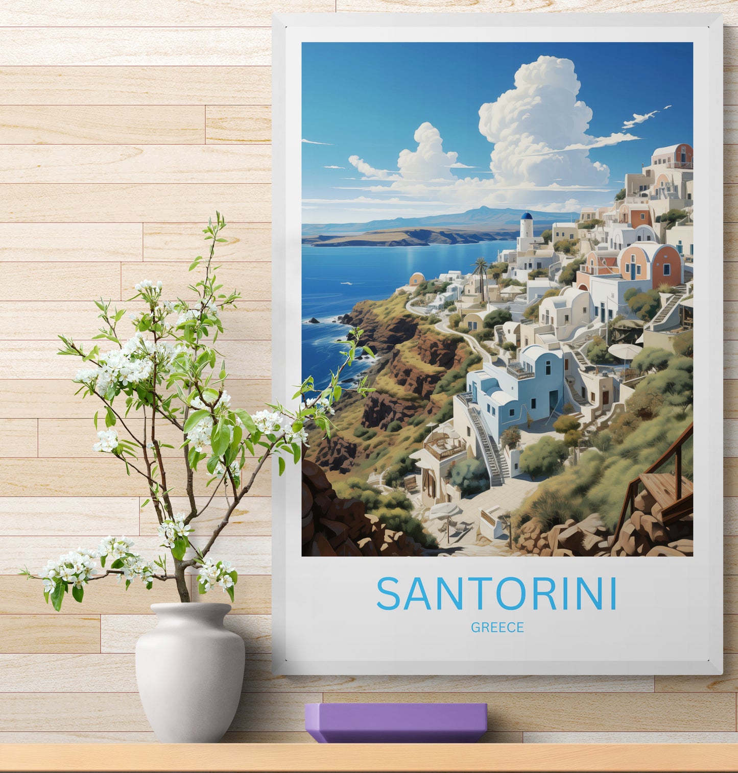 Travel Poster Santorini