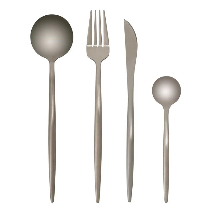 Stainless steel cutlery set different colors