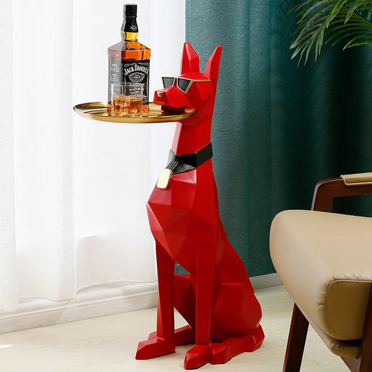 Doberman sculpture table