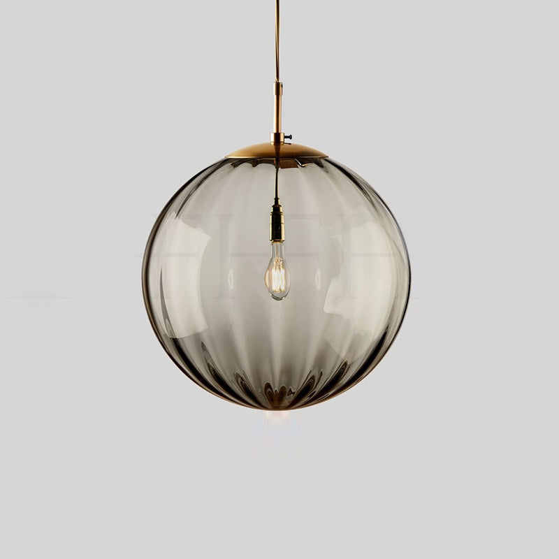 Gusto round glass pendant light