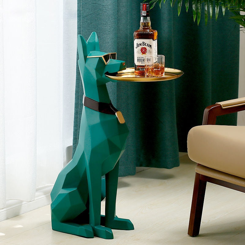 Doberman sculpture table