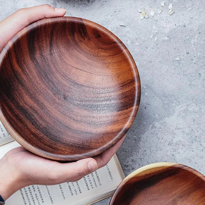 Hilary acacia wood serving bowl