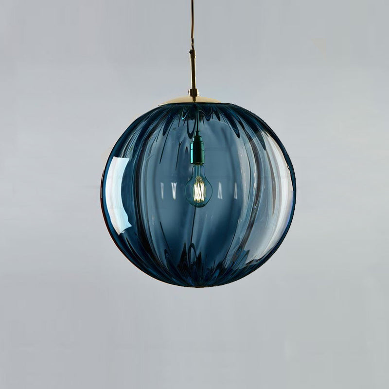 Gusto round glass pendant light