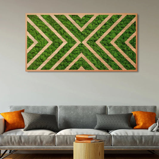 Moss Art X Design wooden frame