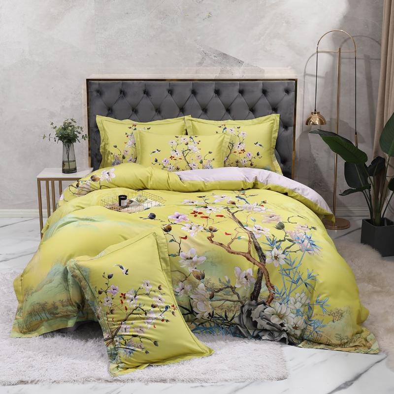 Mandarin Lime Duvet Cover Set (100% Egyptian Cotton)