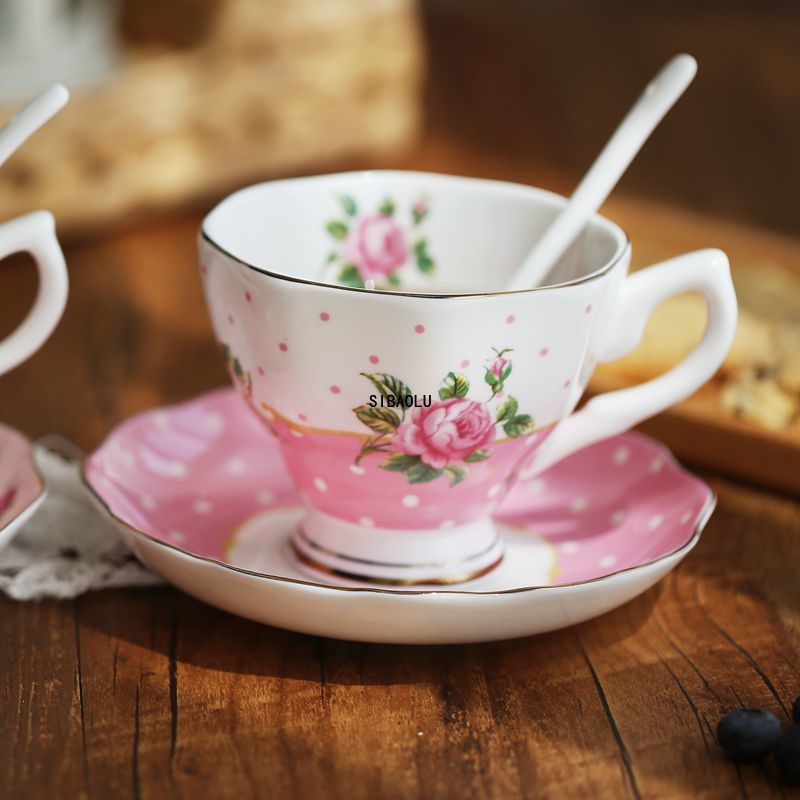 Espresso cups saucer set flowers / animals