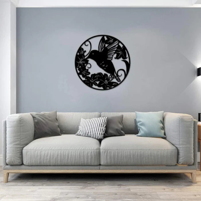 Apodiform bird metal wall art