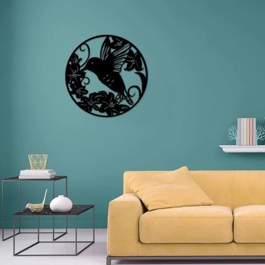 Apodiform bird metal wall art