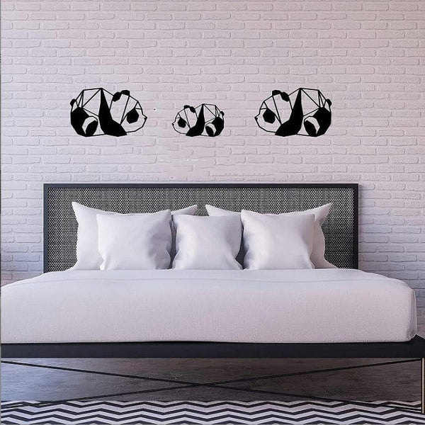 Les Pandas metal wall art