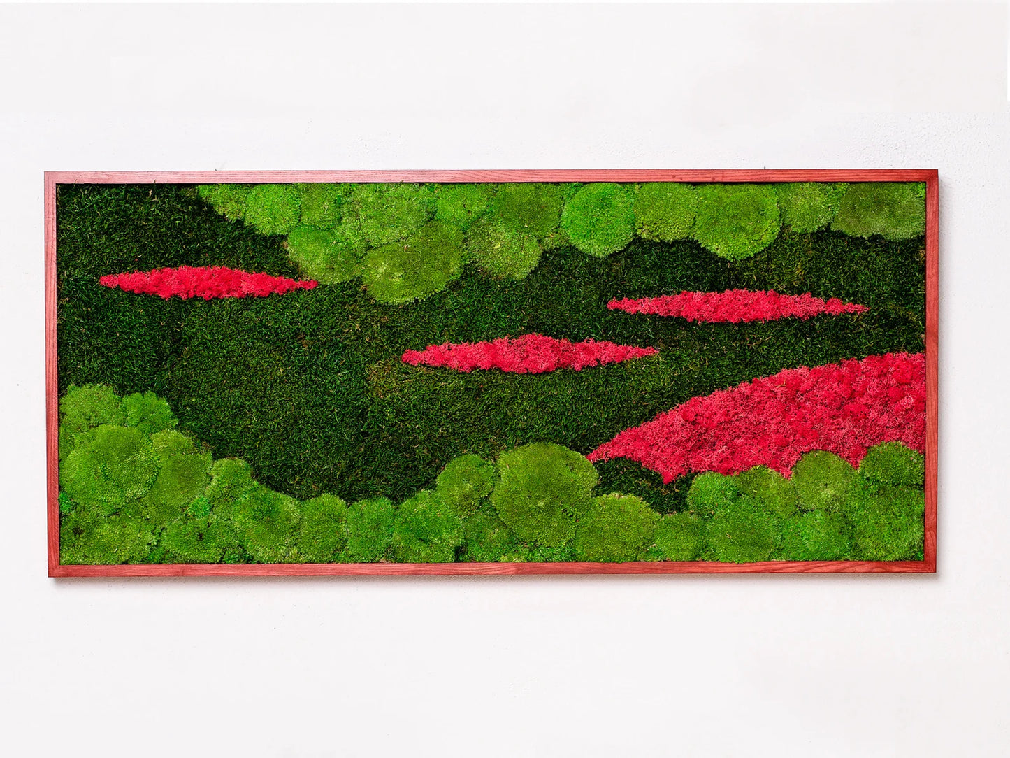 Green and Red Moss Art by Luxana