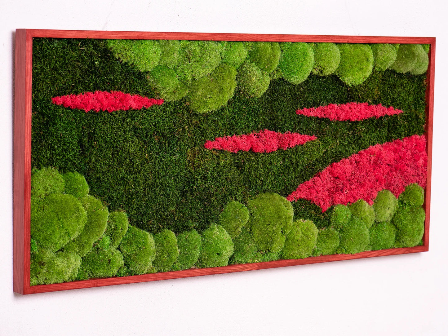 Green and Red Moss Art by Luxana