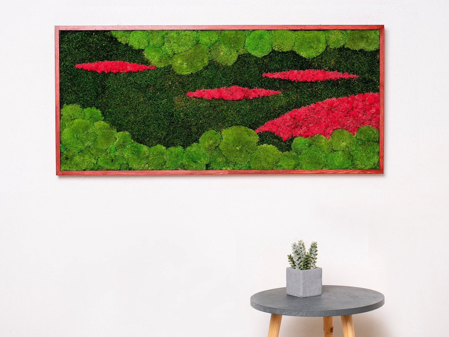 Green and Red Moss Art by Luxana