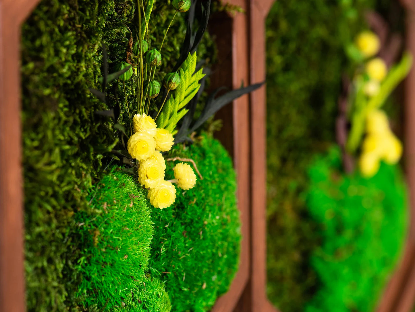 9-piece moss flowers Art by Luxana