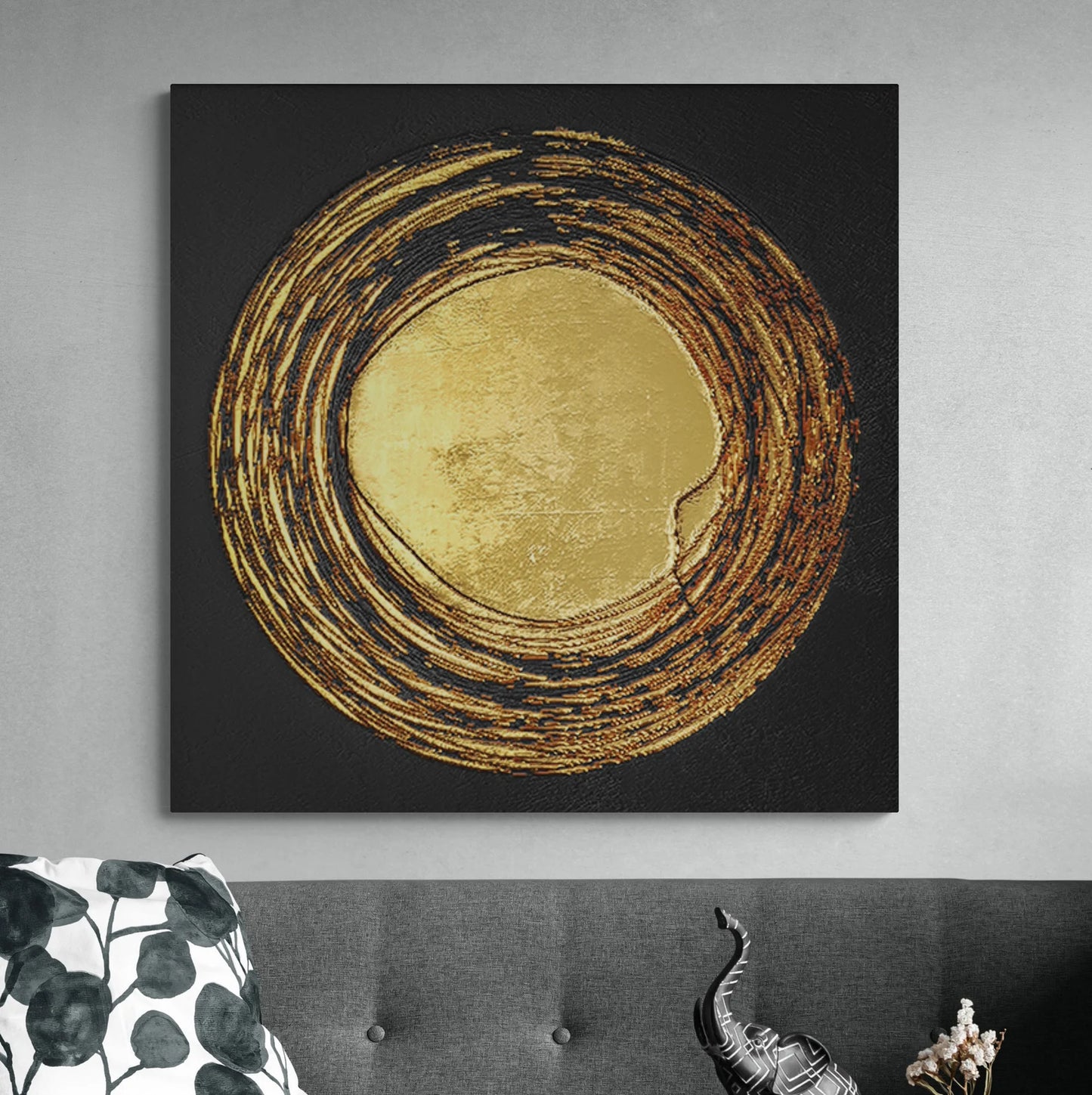 The Golden Circle Canvas Handmade Gold Glitter