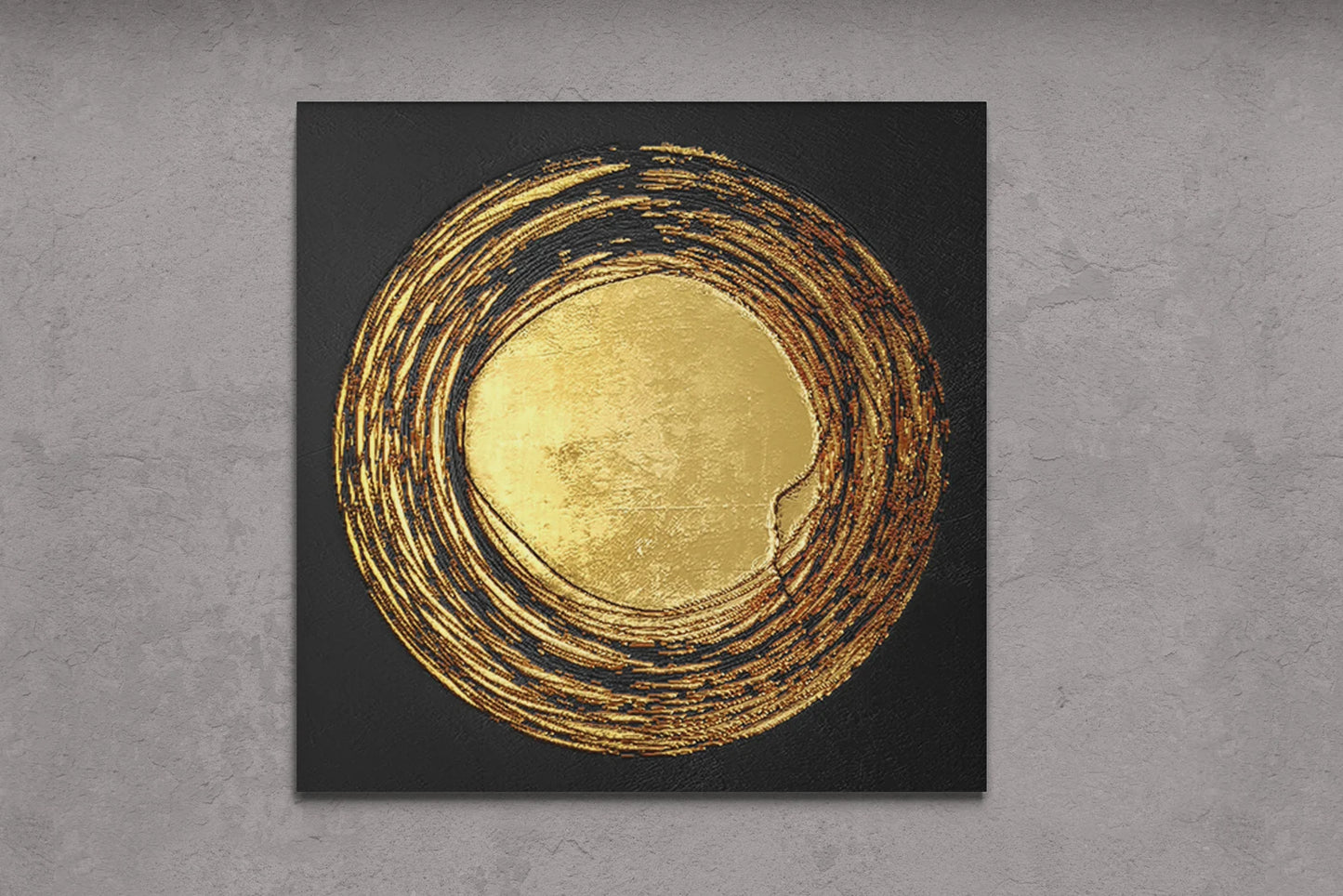 The Golden Circle Canvas Handmade Gold Glitter