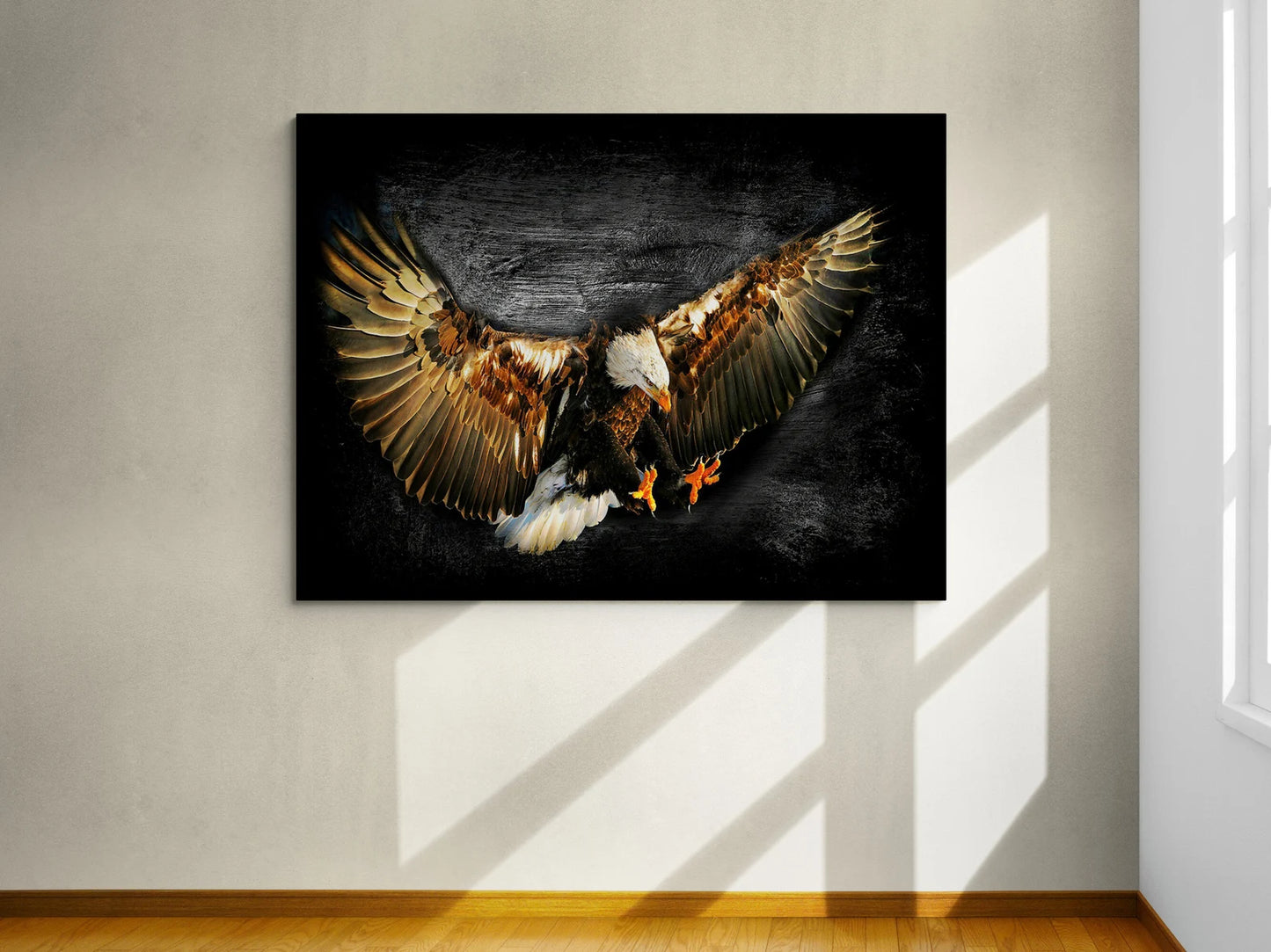 Eagle in Black Canvas