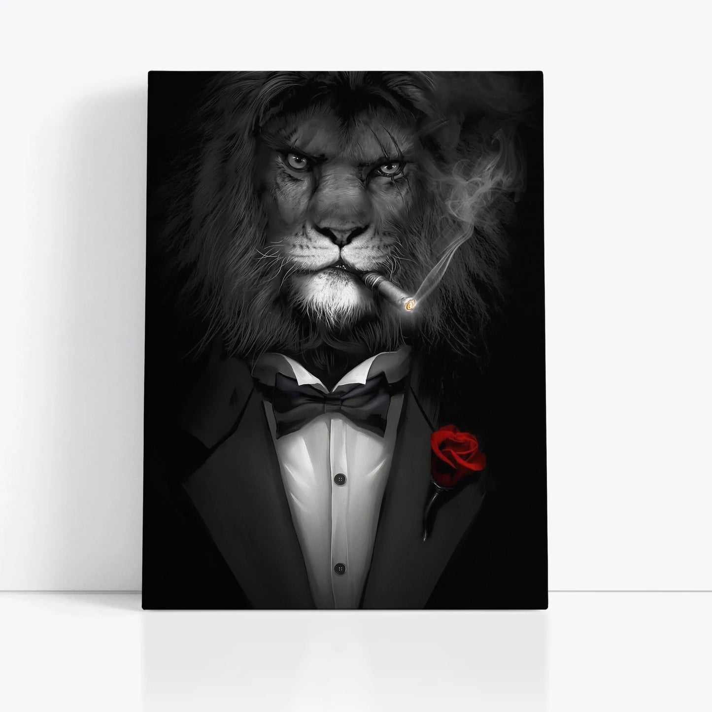 Lion Man in Black Canvas