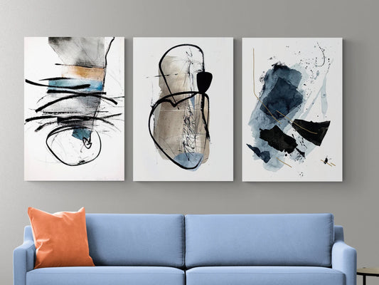 Stroke canvas set of 3