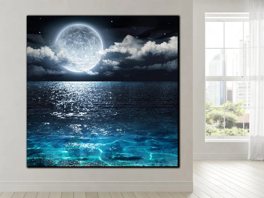 Moon and Sea canvas