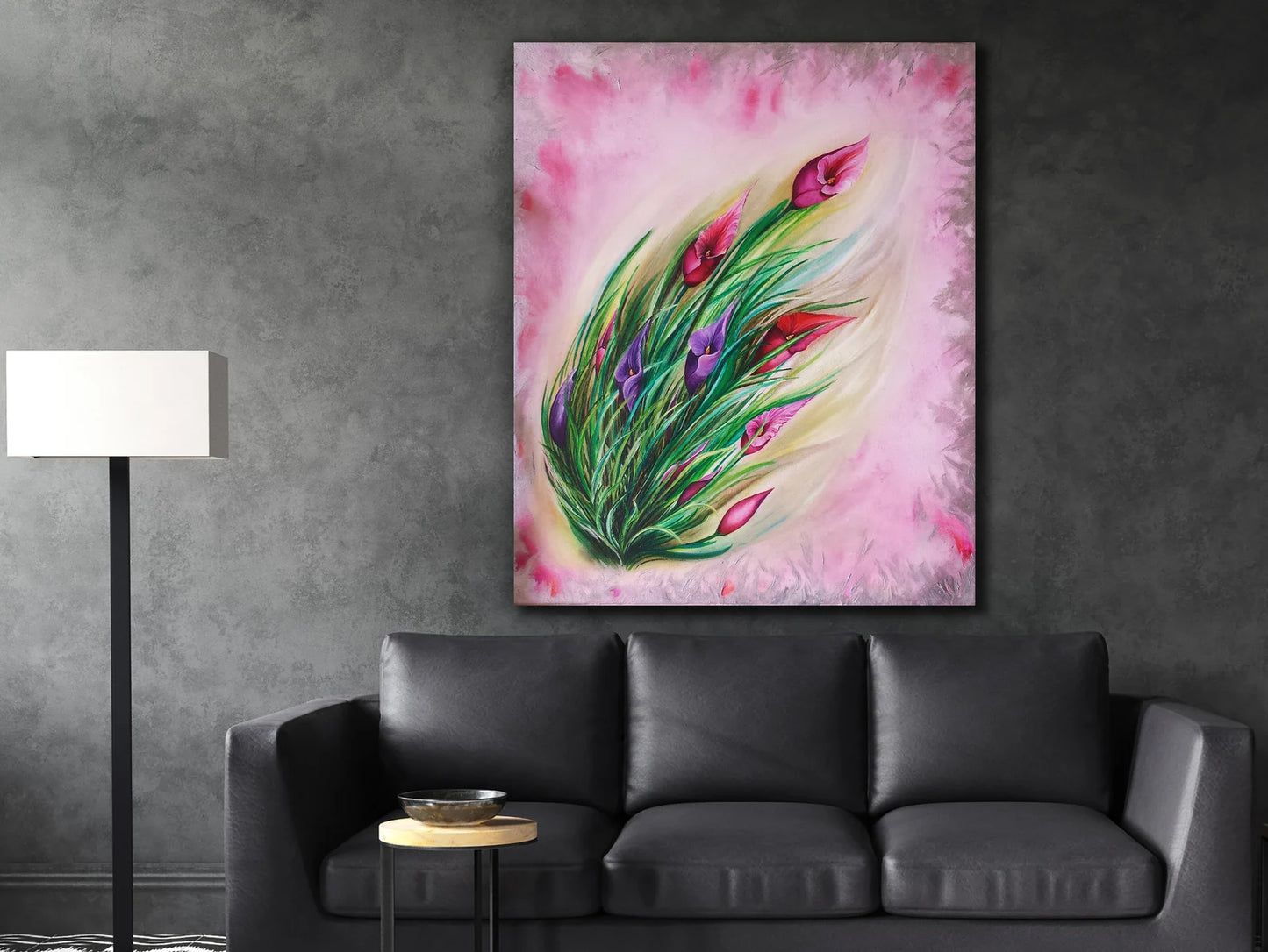 Flower on Pink Canvas Art