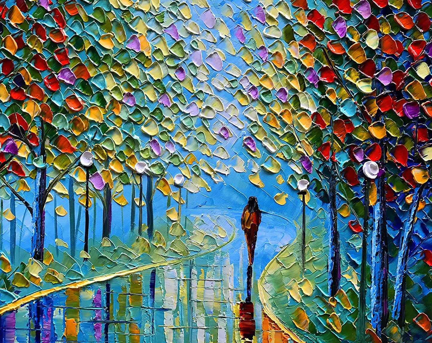 Walk in the Forest Oil Painting Handmade