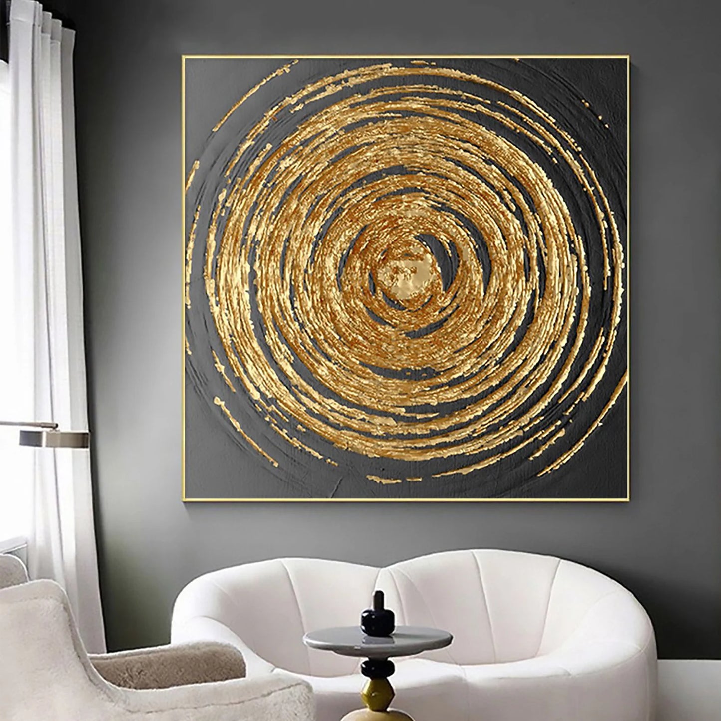 The Golden Circle Oil Painting Handmade