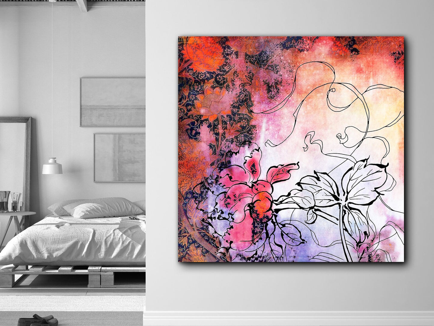 Flowers art canvas