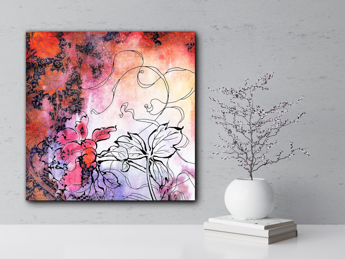 Flowers art canvas