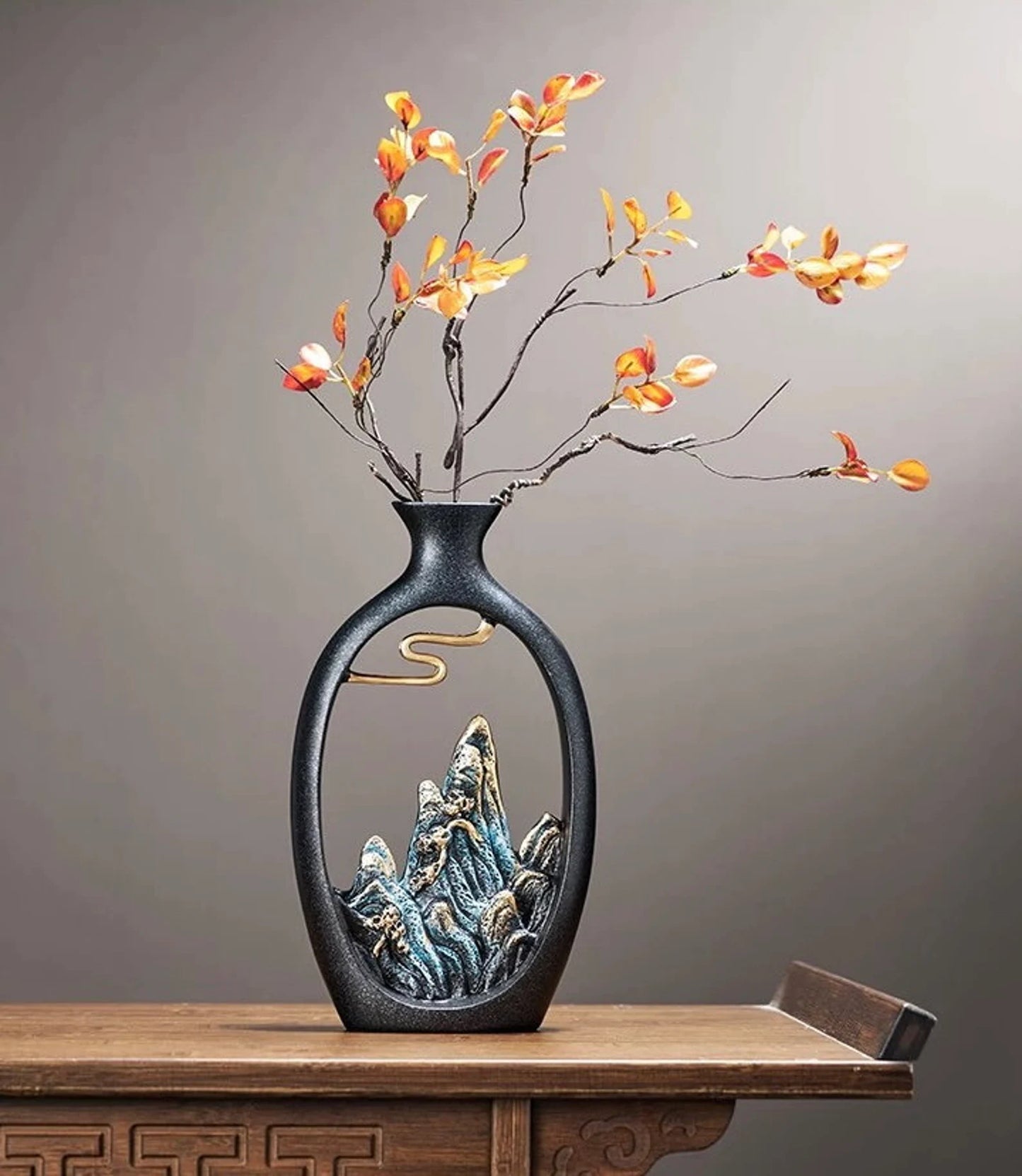 Vase and flowers sculpture