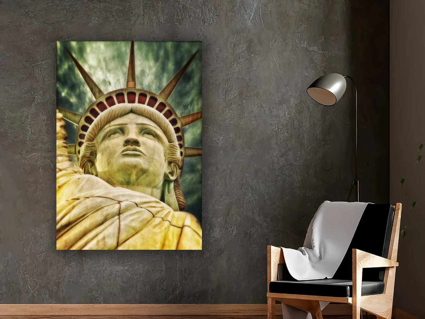 New York Statue of Liberty canvas art with frame